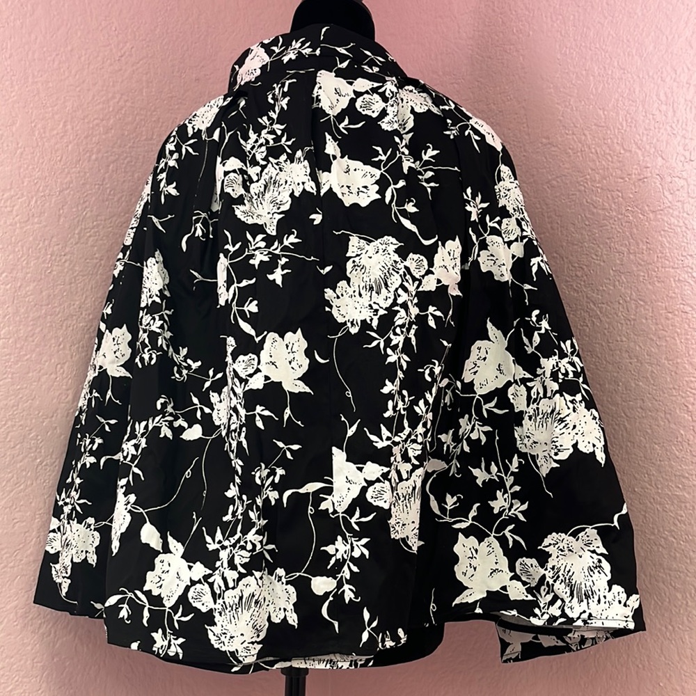 OBBUE Dresstore Vintage Pleated Skirt Floral A-line Printed Midi Skirts pockets